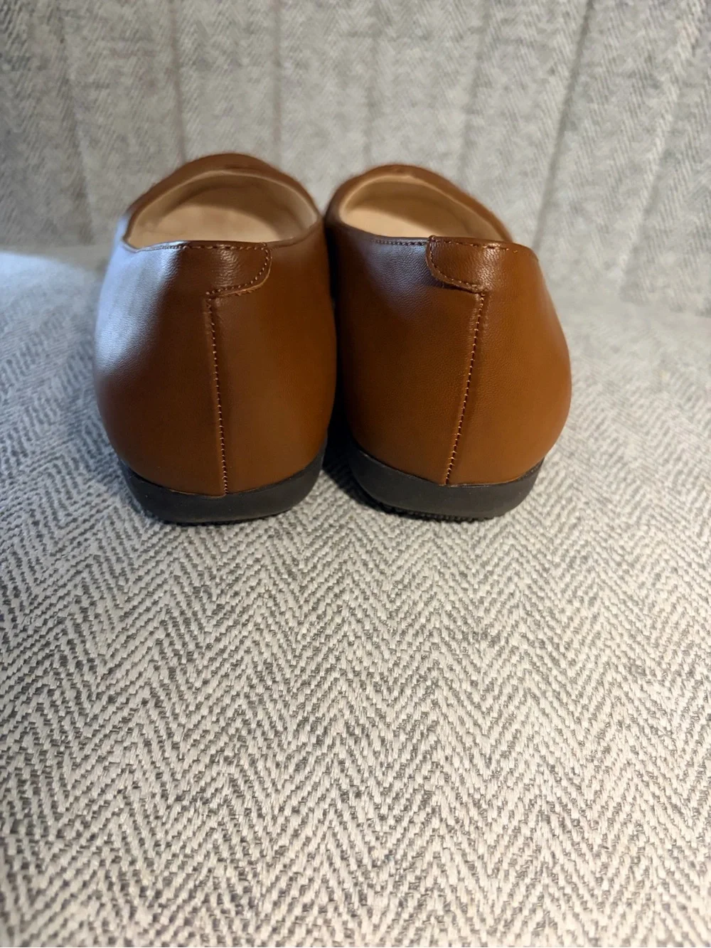 Cliffs by White Mountain Cognac Ballet Flats